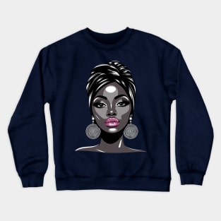 Black Woman Afrocentric Crewneck Sweatshirt